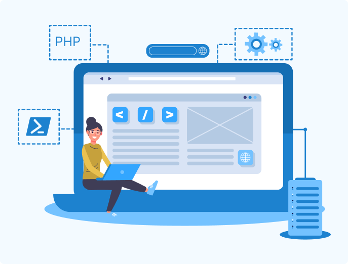 Group 1171277493 (7) Laptop with PHP icon