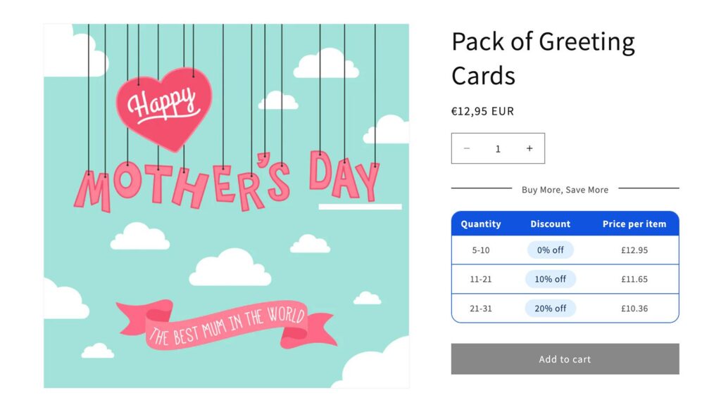 Bulk pricing