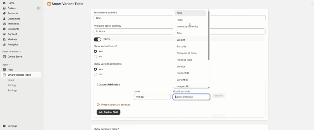 Custom Attributes