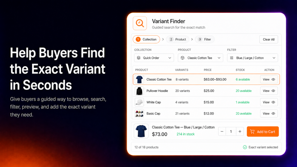 Variant Finder: Browse, Search, Add