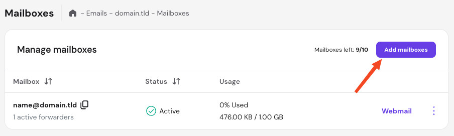 mailboxes